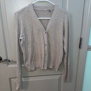 Women's Cream Cardigan Sweater